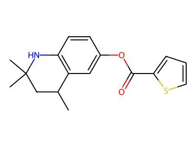 2,2,4-Trimethyl-1,2,3,4-tetrahydroquinolin-6-yl thiophene-2-carboxylate structure
