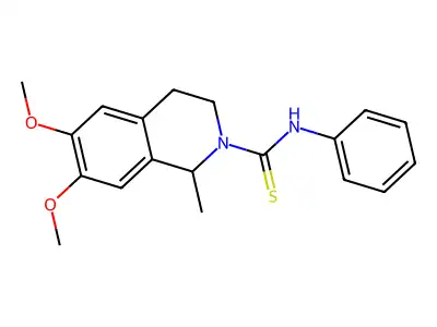 6,7-dimethoxy-1-methyl-N-phenyl-3,4-dihydroisoquinoline-2(1H)-carbothioamide structure
