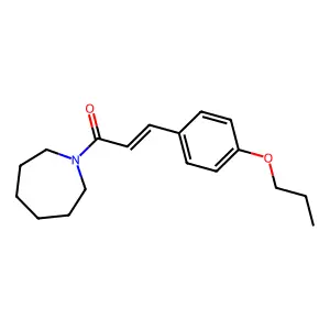 (E)-1-(azepan-1-yl)-3-(4-propoxyphenyl)prop-2-en-1-one structure