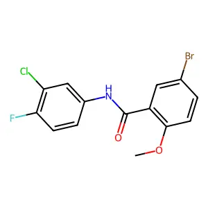 5-bromo-N-(3-chloro-4-fluorophenyl)-2-methoxybenzamide structure