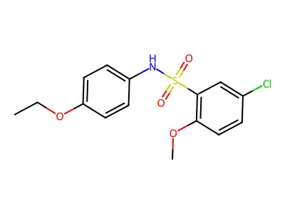 5-chloro-N-(4-ethoxyphenyl)-2-methoxybenzenesulfonamide structure