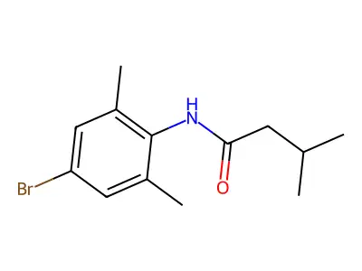 N-(4-bromo-2,6-dimethylphenyl)-3-methylbutanamide structure