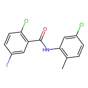 2-chloro-N-(5-chloro-2-methylphenyl)-5-iodobenzamide structure