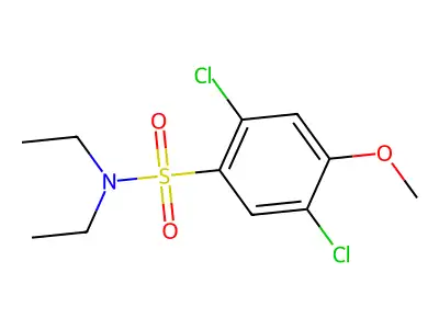 2,5-dichloro-N,N-diethyl-4-methoxybenzenesulfonamide structure