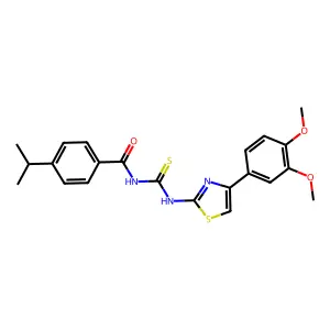N-[[4-(3,4-dimethoxyphenyl)-1,3-thiazol-2-yl]carbamothioyl]-4-propan-2-ylbenzamide structure