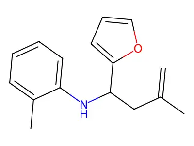 N-[1-(furan-2-yl)-3-methylbut-3-en-1-yl]-2-methylaniline structure