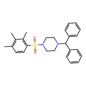 1-(Diphenylmethyl)-4-(2,3,4-trimethylbenzenesulfonyl)piperazine structure