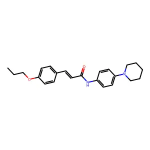 (2E)-N-[4-(piperidin-1-yl)phenyl]-3-(4-propoxyphenyl)prop-2-enamide structure