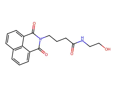 4-(1,3-dioxo-1H-benzo[de]isoquinolin-2(3H)-yl)-N-(2-hydroxyethyl)butanamide structure