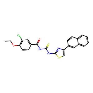 3-chloro-4-ethoxy-N-[(4-naphthalen-2-yl-1,3-thiazol-2-yl)carbamothioyl]benzamide structure
