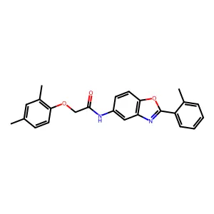 2-(2,4-dimethylphenoxy)-N-[2-(2-methylphenyl)-1,3-benzoxazol-5-yl]acetamide structure