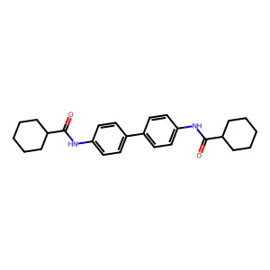 N-[4-[4-(cyclohexanecarbonylamino)phenyl]phenyl]cyclohexanecarboxamide structure