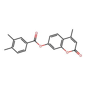4-methyl-2-oxo-2H-chromen-7-yl 3,4-dimethylbenzoate structure