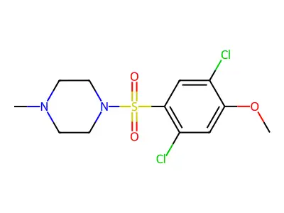 1-(2,5-Dichloro-4-methoxyphenyl)sulfonyl-4-methylpiperazine structure