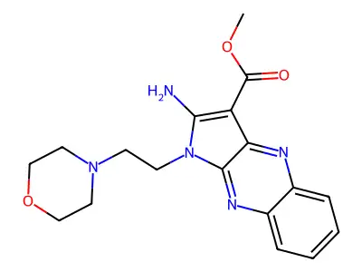 methyl 2-amino-1-[2-(4-morpholinyl)ethyl]-1H-pyrrolo[2,3-b]quinoxaline-3-carboxylate structure
