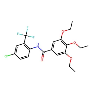 N-[4-chloro-2-(trifluoromethyl)phenyl]-3,4,5-triethoxybenzamide structure