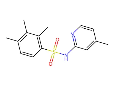 2,3,4-trimethyl-N-(4-methyl-2-pyridinyl)benzenesulfonamide structure
