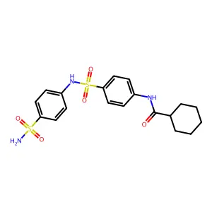 N-{4-[(4-sulfamoylphenyl)sulfamoyl]phenyl}cyclohexanecarboxamide structure