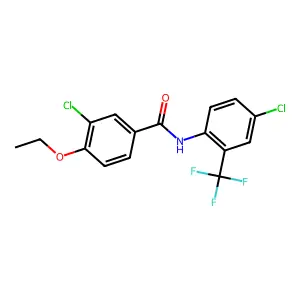 3-chloro-N-[4-chloro-2-(trifluoromethyl)phenyl]-4-ethoxybenzamide structure