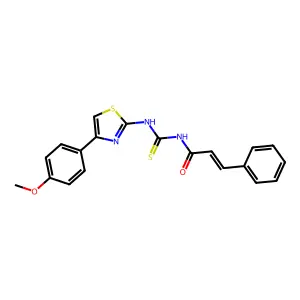 (2E)-N-{[4-(4-methoxyphenyl)-1,3-thiazol-2-yl]carbamothioyl}-3-phenylprop-2-enamide structure