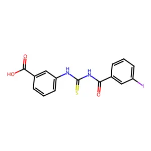 3-({[(3-Iodophenyl)carbonyl]carbamothioyl}amino)benzoic acid structure