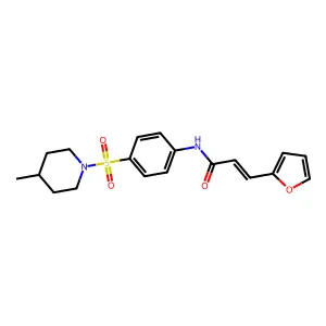 (E)-3-(furan-2-yl)-N-(4-((4-methylpiperidin-1-yl)sulfonyl)phenyl)acrylamide structure
