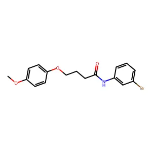 N-(3-bromophenyl)-4-(4-methoxyphenoxy)butanamide structure