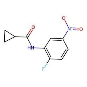 N-(2-fluoro-5-nitrophenyl)cyclopropanecarboxamide structure