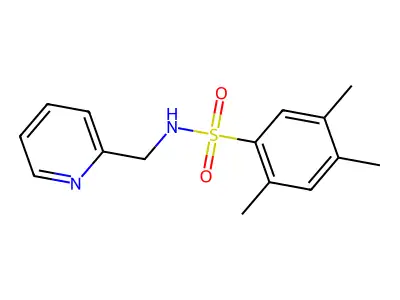 2,4,5-trimethyl-N-(pyridin-2-ylmethyl)benzenesulfonamide structure