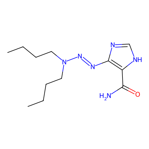 4-[(dibutylamino)diazenyl]-1H-imidazole-5-carboxamide structure