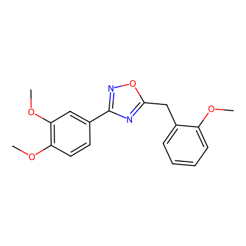 3-(3,4-Dimethoxyphenyl)-5-(2-methoxybenzyl)-1,2,4-oxadiazole structure