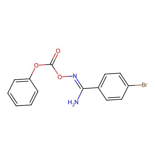4-bromo-N'-[(phenoxycarbonyl)oxy]benzenecarboximidamide structure