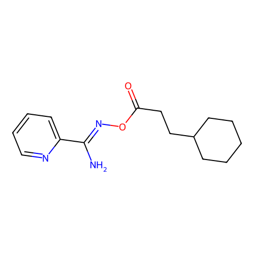 N'-[(3-cyclohexylpropanoyl)oxy]-2-pyridinecarboximidamide structure