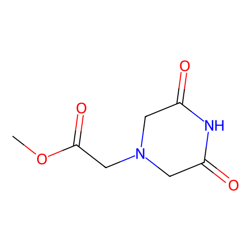 Methyl 2-(3,5-dioxopiperazin-1-yl)acetate structure