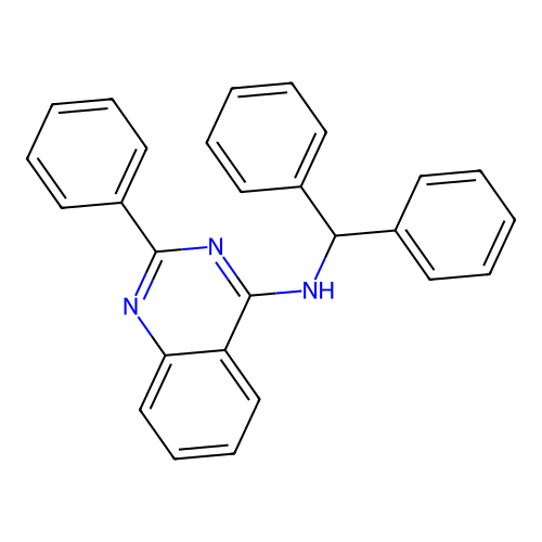 4-((Diphenylmethyl)amino)-2-phenylquinazoline structure