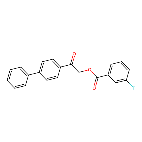2-[1,1'-Biphenyl]-4-yl-2-oxoethyl 3-fluorobenzoate structure