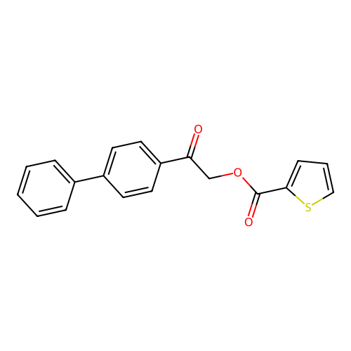 2-(Biphenyl-4-yl)-2-oxoethyl thiophene-2-carboxylate structure