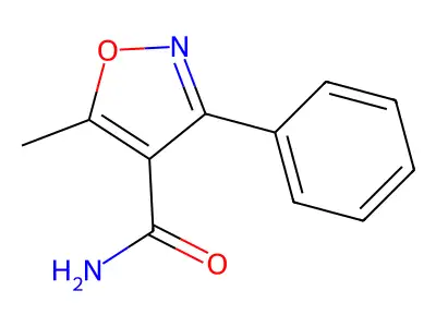 5-Methyl-3-phenylisoxazole-4-carboxamide structure