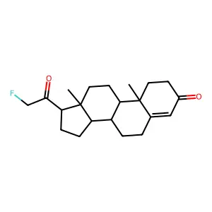 21-Fluoroprogesterone structure