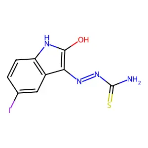 (3Z)-5-Iodo-1H-indole-2,3-dione 3-thiosemicarbazone structure