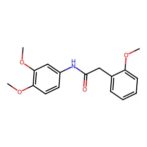N-(3,4-dimethoxyphenyl)-2-(2-methoxyphenyl)acetamide structure