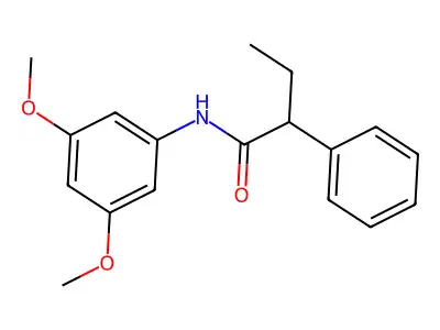 N-(3,5-dimethoxyphenyl)-2-phenylbutanamide structure