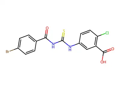 5-[(4-Bromobenzoyl)carbamothioylamino]-2-chlorobenzoic acid structure