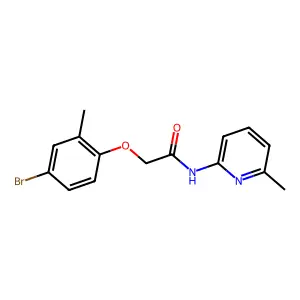 2-(4-bromo-2-methylphenoxy)-N-(6-methylpyridin-2-yl)acetamide structure