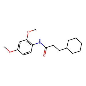 3-cyclohexyl-N-(2,4-dimethoxyphenyl)propanamide structure
