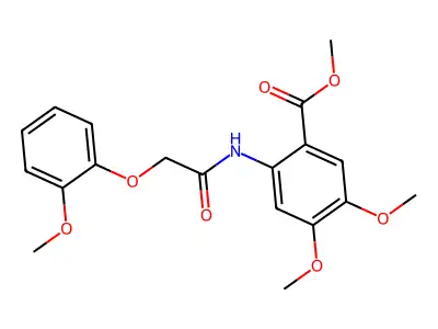 Methyl 4,5-dimethoxy-2-{[(2-methoxyphenoxy)acetyl]amino}benzoate structure