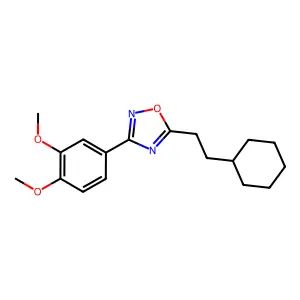 5-(2-Cyclohexylethyl)-3-(3,4-dimethoxyphenyl)-1,2,4-oxadiazole structure