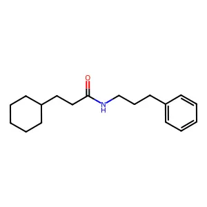 3-cyclohexyl-N-(3-phenylpropyl)propanamide structure
