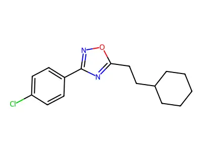 3-(4-Chlorophenyl)-5-(2-cyclohexylethyl)-1,2,4-oxadiazole structure
