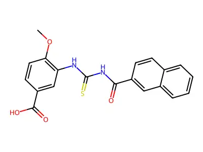 4-Methoxy-3-{[(naphthalen-2-ylcarbonyl)carbamothioyl]amino}benzoic acid structure